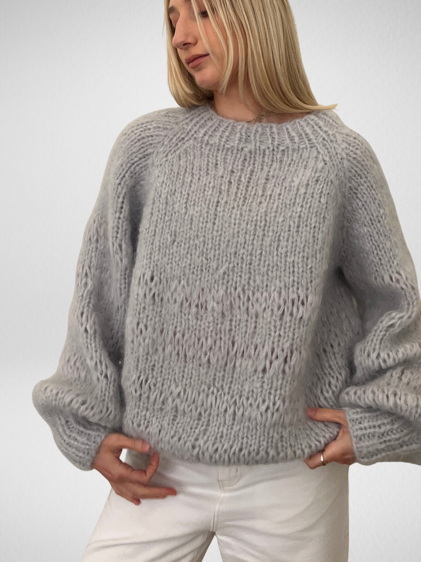 NORA KNIT JUMPER SILVER