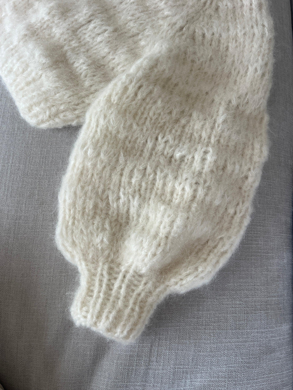 Poppy Knit Cardigan Cream - Made to Order