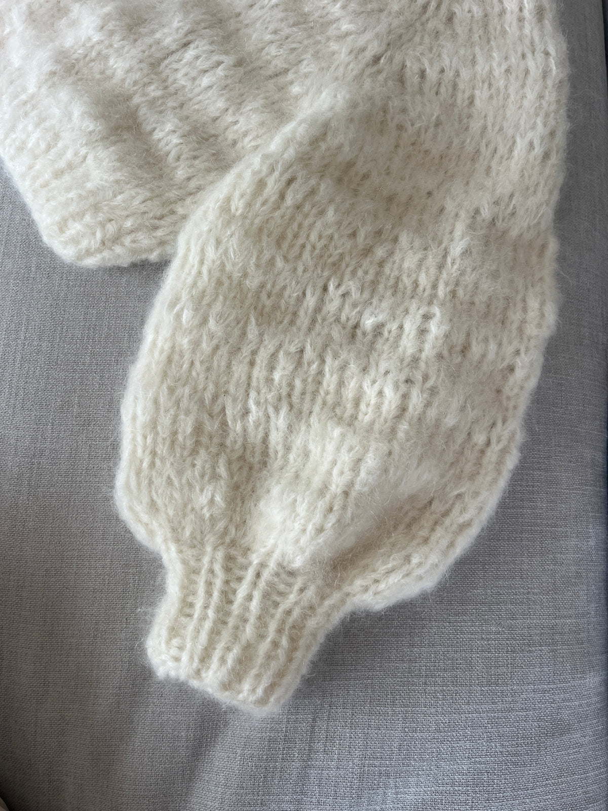 Poppy Knit Cardigan Cream - Made to Order