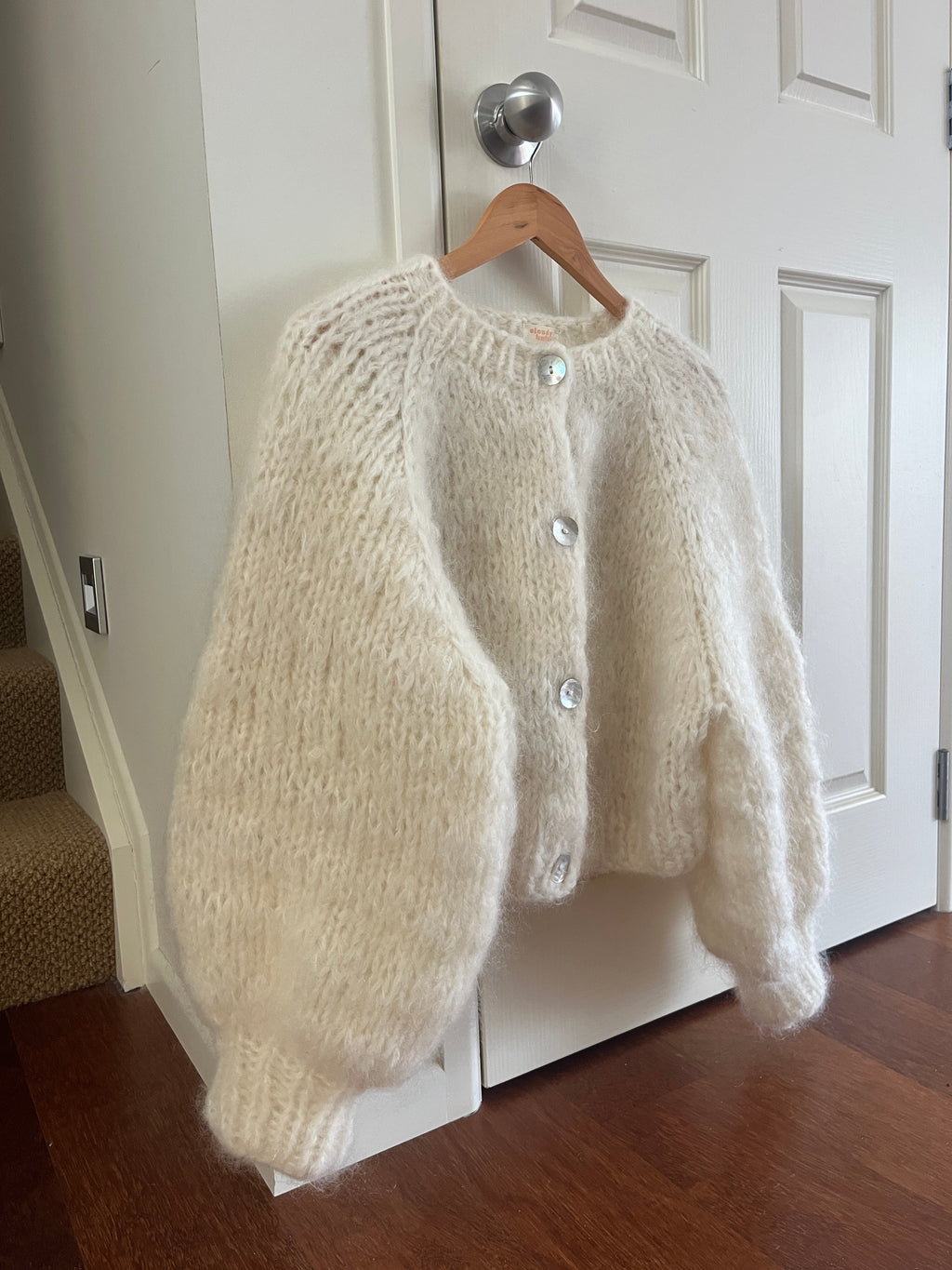 Poppy Knit Cardigan Cream - Made to Order