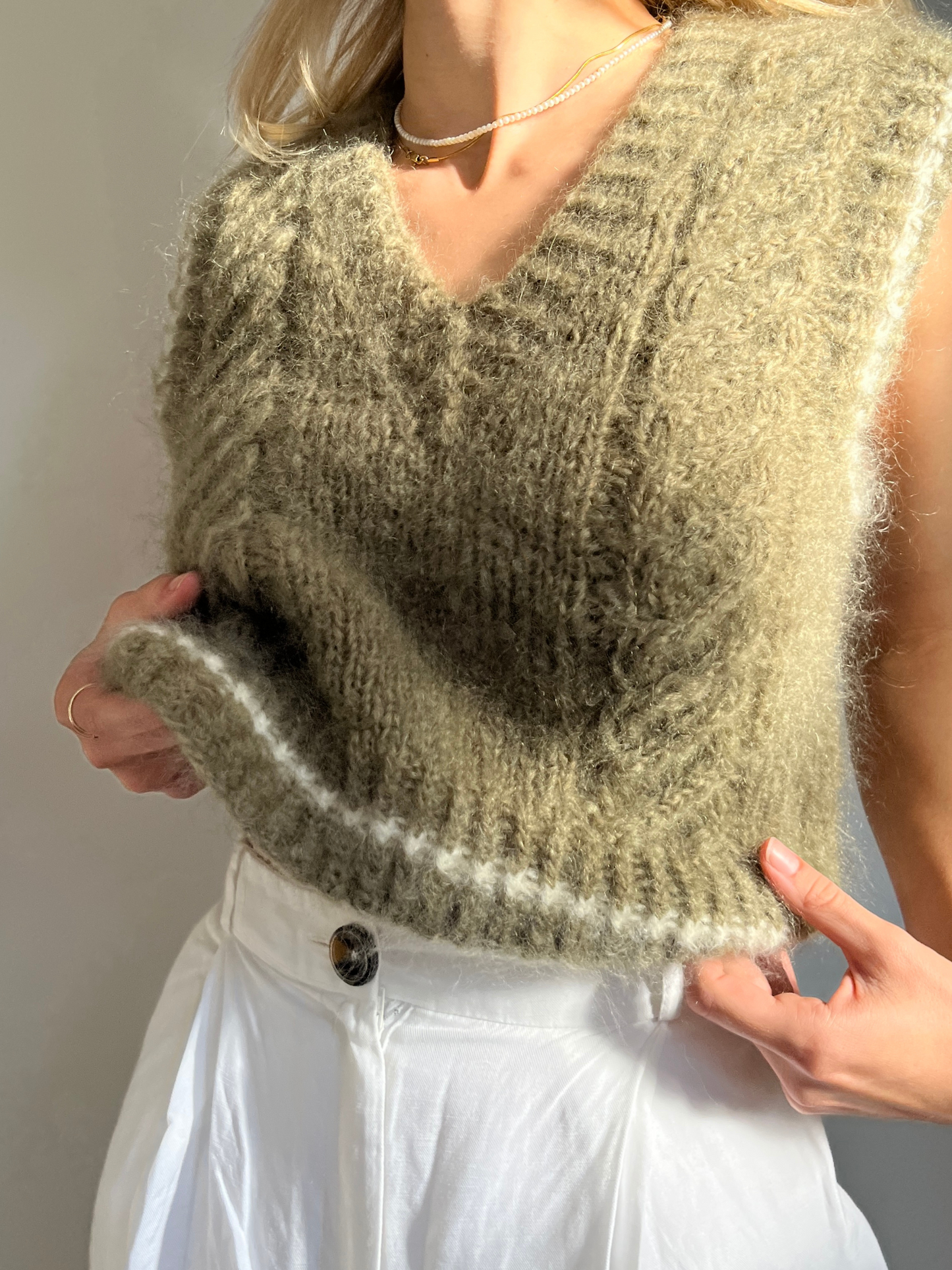 JUNO KNIT VEST FOREST