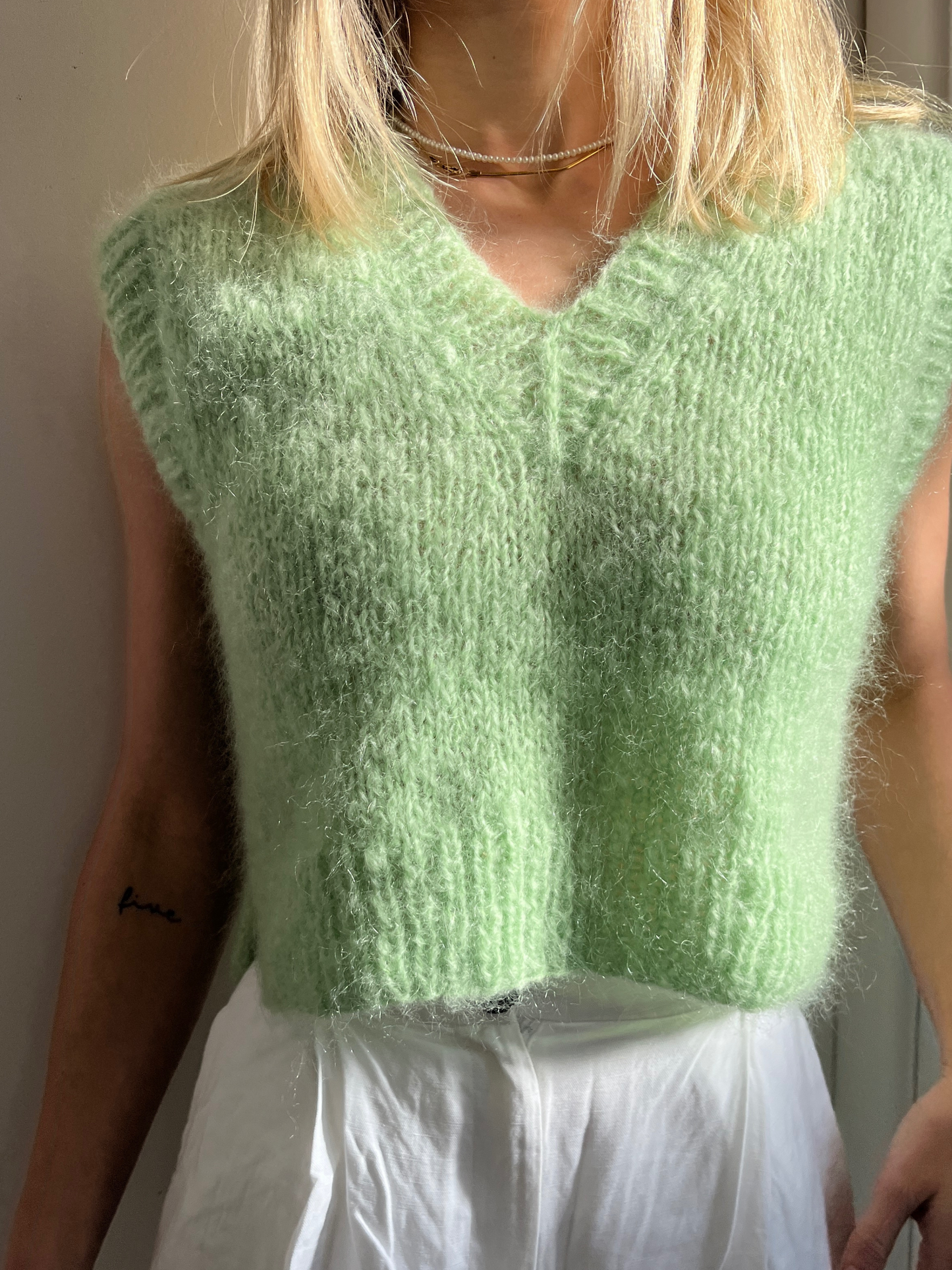 ALISON KNIT VEST LIME