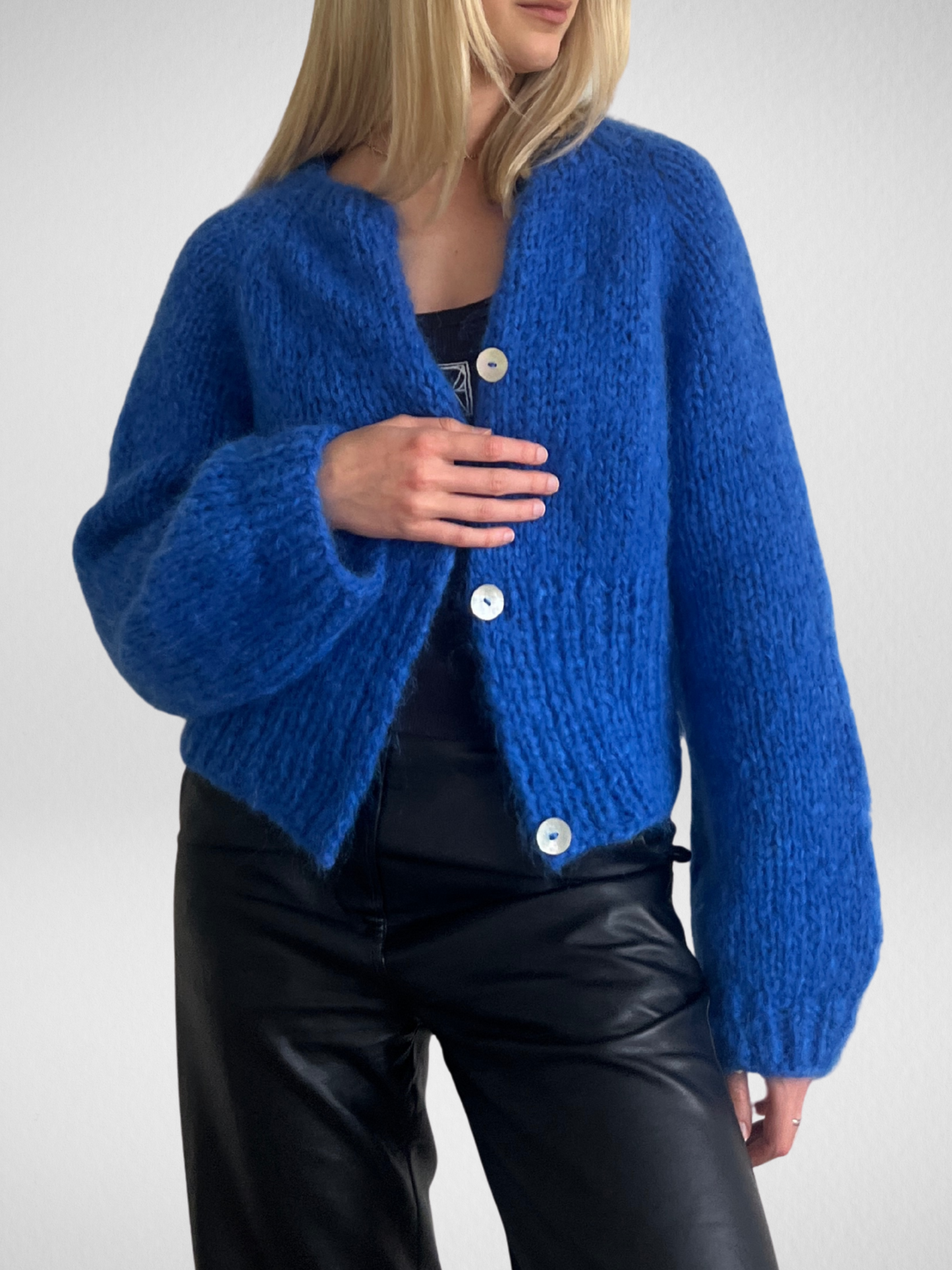 SIENNA KNIT CARDIGAN OCEAN - PRE-ORDER
